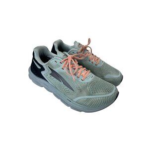 Altra Womens Paradigm 6 Running Shoes 8.5 Light Green & Black With Peach Laces